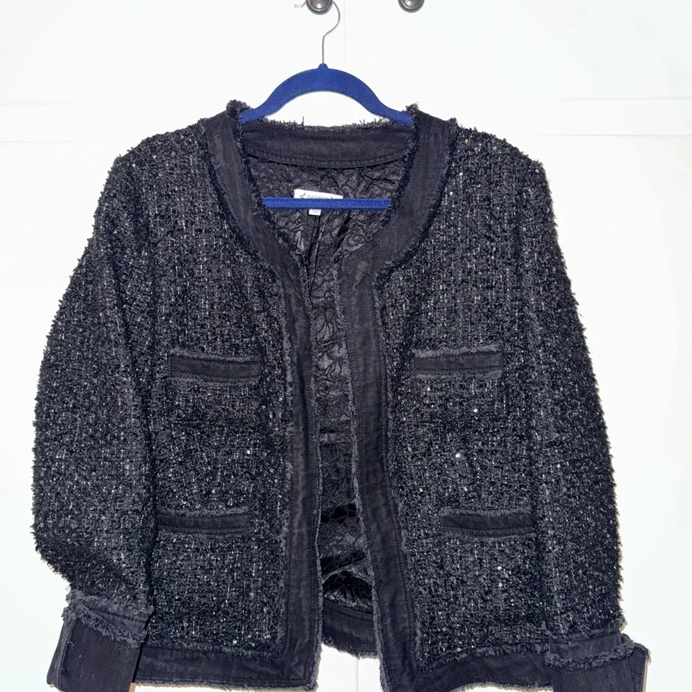 Nanette Lepore Black Tweed Blazer - Picture 2 of 15